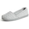 Dearfoams womens Katie Microfiber Velour Espadrille Slipper, Light Heather Grey, X-Large US