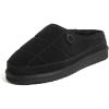 Fireside by Dearfoams mens Grafton Shearling Indoor/Outdoor Clog(Black Quilted)