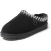 Fireside by Dearfoams mens Grafton Shearling Indoor/Outdoor Clog(Black Taping)