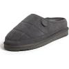 Fireside by Dearfoams mens Grafton Shearling Indoor/Outdoor Clog(Grey Quilted)