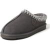 Fireside by Dearfoams mens Grafton Shearling Indoor/Outdoor Clog(Grey Taping)