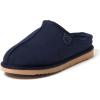 Fireside by Dearfoams mens Grafton Shearling Indoor/Outdoor Clog(Navy)
