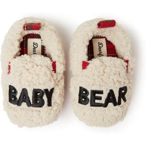 Dearfoams Baby & Kids’ Bear Matching Family Slipper Christmas Gifts(Baby Bear Crème Brulee)