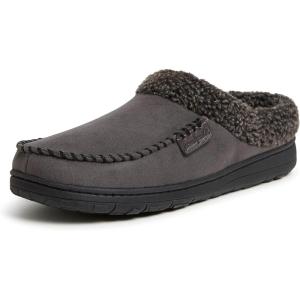 Dearfoams Men’s Brendan Indoor/Outdoor Breathable Memory Foam Clog House Shoe with Wide Widths Slipper(Pavement)