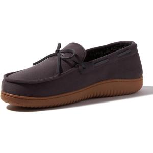 Dearfoams Mens Indoor Outdoor Breathable Pierce Moccasin(Pavement)