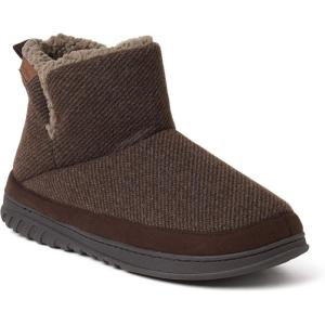 Dearfoams Men’s James Woven Boot Slipper(Coffee)