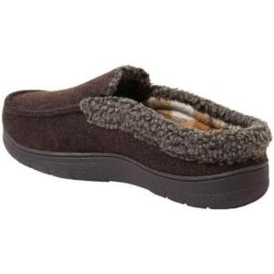 Dearfoams Men’s Memory Foam Insole Slipper (BLACK, US Footwear Size System, Adult, Men, Numeric Range, Medium, 13, 14)(Brown)