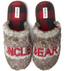Dearfoams Men’s Uncle Bear Slipper(Brown Frost)