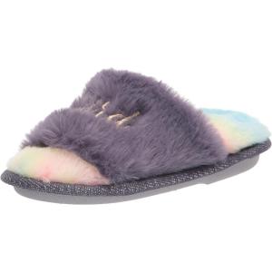Dearfoams Unisex-Child Lana Slide with Slogan Slipper(Baby Bird)