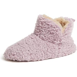 Dearfoams Women’s Chelsea Faux Fuzzy Sherpa Indoor House Bootie Slipper(Elderberry)