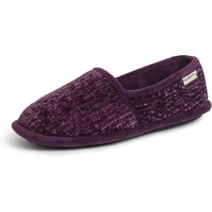 Dearfoams Women’s Chenille A-Line Slipper(Aubergine)