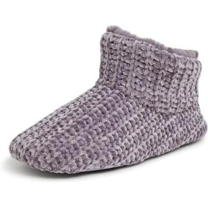 Dearfoams Women’s Chenille Bootie Slipper(Excalibur)