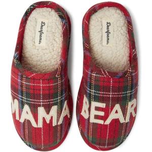 Dearfoams Women’s Mama Bear Slipper(Tartan Plaid)
