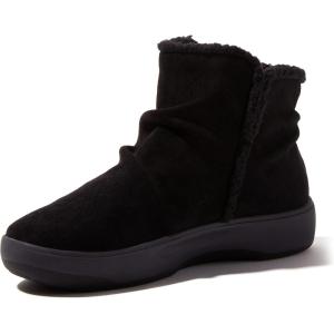 Dearfoams Women’s Pine All Day Comfort and Water Resistant Ankle Boot(Black)