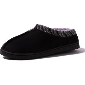 Dearfoams Womens Wren High Vamp Clog Indoor/Outdoor Memory Foam House Shoe(Black)