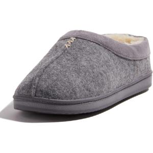 Dearfoams Womens Wren High Vamp Clog Indoor/Outdoor Memory Foam House Shoe(Light Heather Grey)
