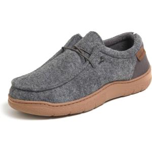 Dearfoams mens Bennett Indoor/Outdoor Memory Foam Comfort Chukka Boot(Dark Heather Grey)