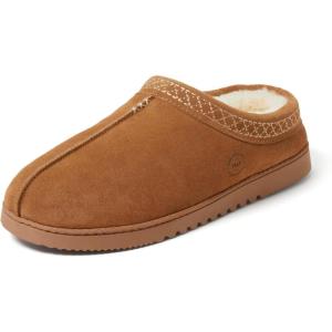 Dearfoams mens Suede Indoor Outdoor Clog(Chestnut 2)