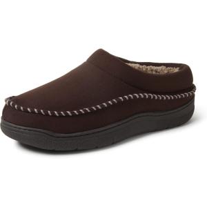 Dearfoams mens Thompson Memory Foam Clog SlipperSlipper(Coffee)