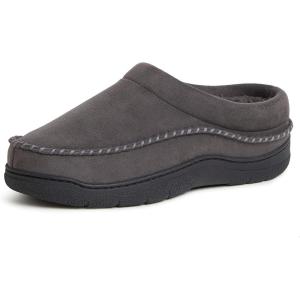 Dearfoams mens Thompson Memory Foam Clog SlipperSlipper(Pavement)