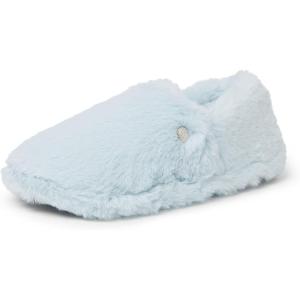 Dearfoams womens Ellie Fluffy SnuggleSlipper(Blue Wash)