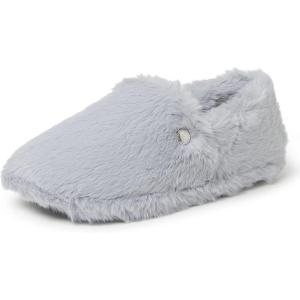 Dearfoams womens Ellie Fluffy SnuggleSlipper(Sleet)
