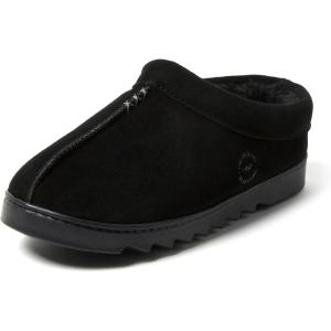 Dearfoams womens Suede Indoor Outdoor Doreen Clog(Black)