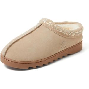 Dearfoams womens Suede Indoor Outdoor Doreen Clog(Sand)