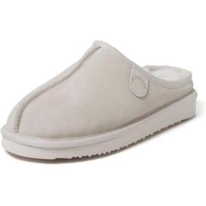 Fireside by Dearfoams mens Grafton Shearling Indoor/Outdoor Clog(Bone)