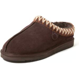 Fireside by Dearfoams mens Grafton Shearling Indoor/Outdoor Clog(Coffee Taping)