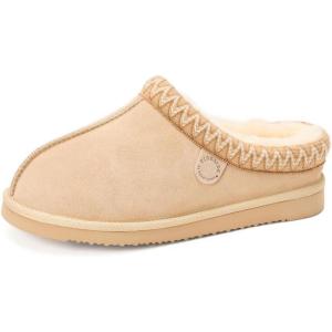 Fireside by Dearfoams mens Grafton Shearling Indoor/Outdoor Clog(Sand Taping)