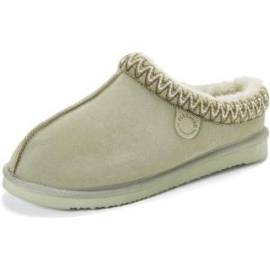 Fireside by Dearfoams mens Grafton Shearling Indoor/Outdoor Clog(Seagrass Taping)