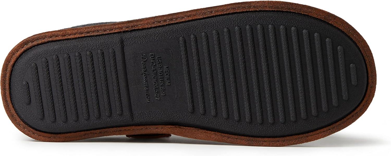 imageDearfoams Mens Ashton Quilted Memory Foam Jersey Clog SlipperBlack