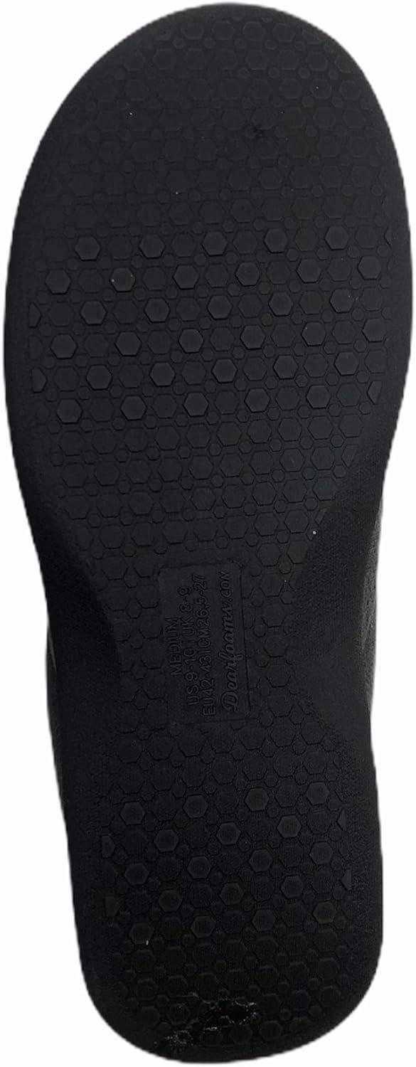 imageDearfoams Mens Microfiber Terry Clog with Memory Foam Slippers Pavement 1112