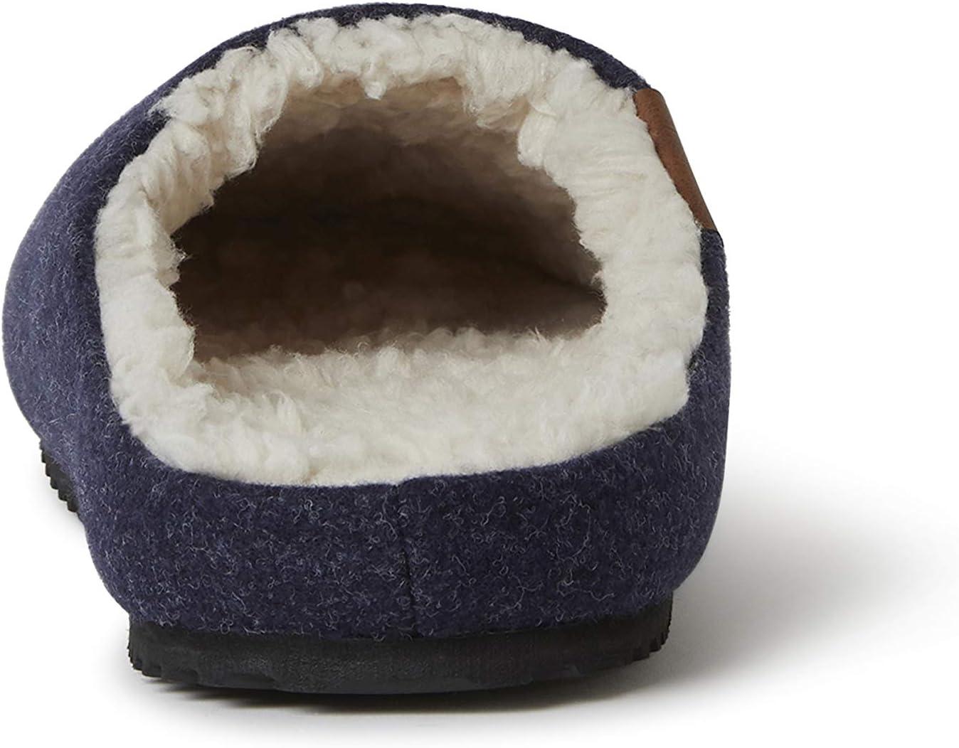 imageDearfoams Mens Microwool Clog with Molded Footbed SlipperNavy