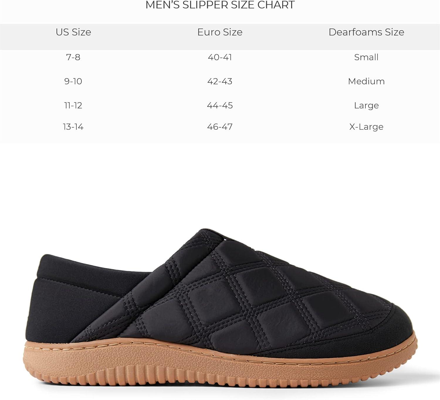 imageDearfoams Mens River Nylon Closed Back IndoorOutdoor Memory Foam Energy Return SlipperBlack