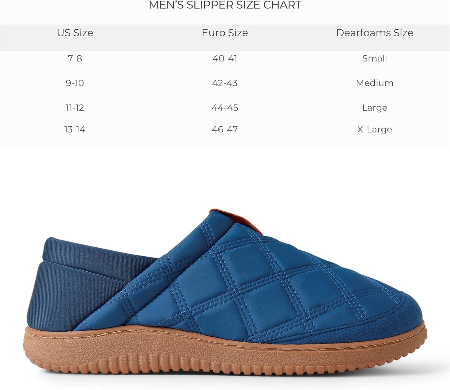 imageDearfoams Mens River Nylon Closed Back IndoorOutdoor Memory Foam Energy Return SlipperDeep Oasis