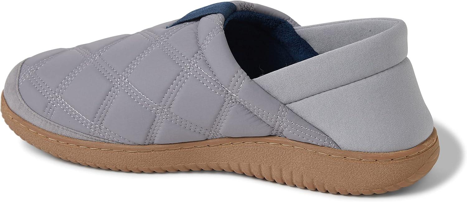 imageDearfoams Mens River Nylon Closed Back IndoorOutdoor Memory Foam Energy Return SlipperMedium Grey