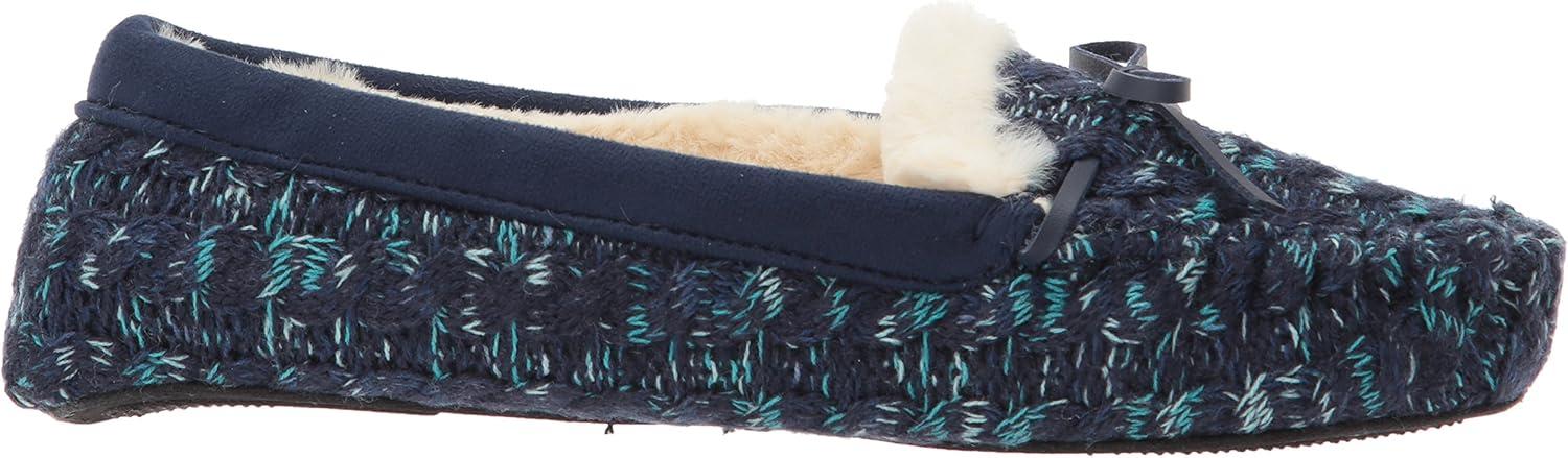 imageDearfoams UnisexAdult Mixed Material Moccasin WomensPeacoat