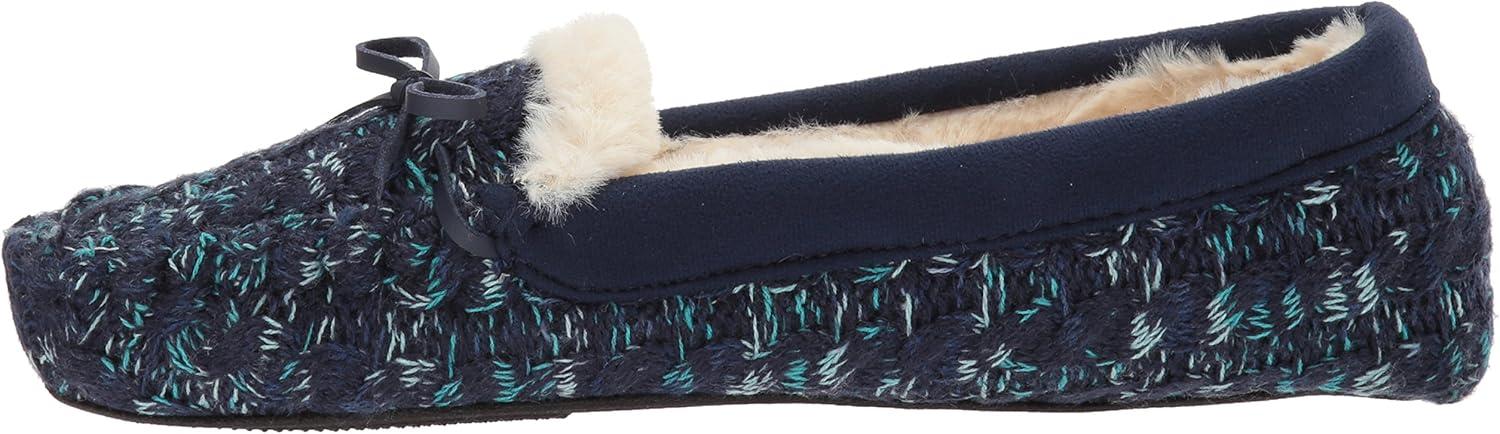 imageDearfoams UnisexAdult Mixed Material Moccasin WomensPeacoat