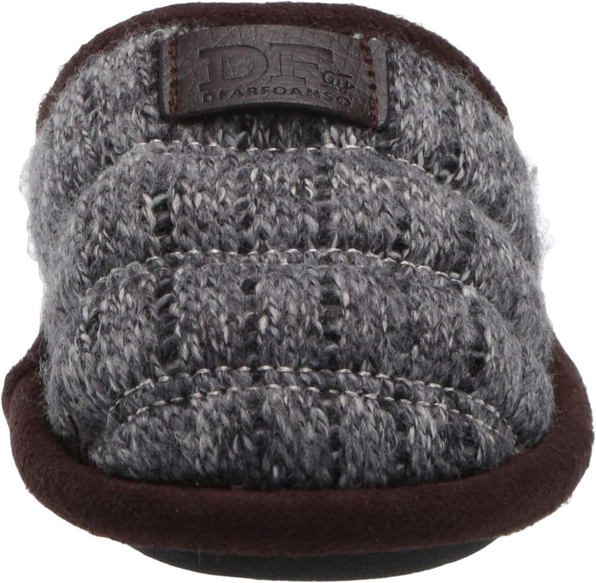 imageDearfoams UnisexBaby Df Kids Toddlers Quilted Knit Clog SlipperNavy Heather