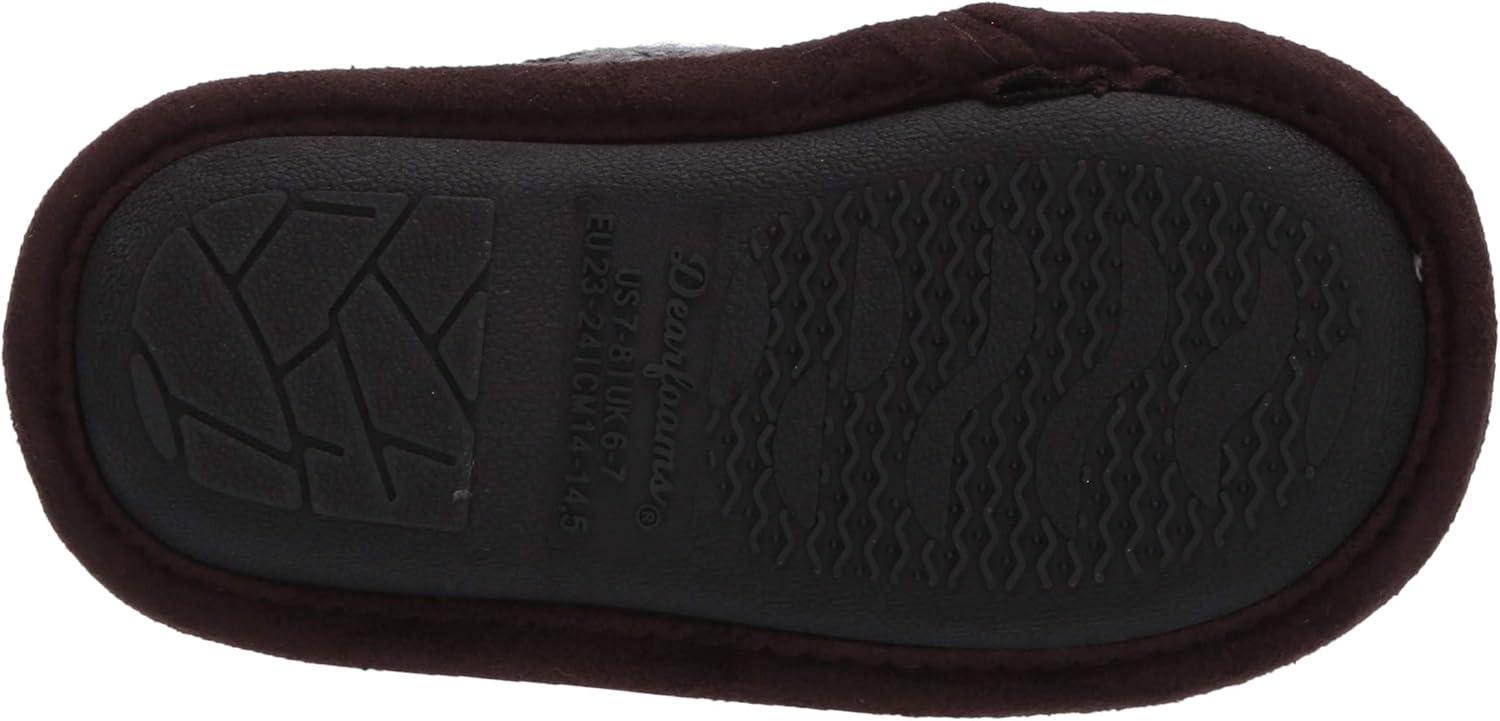 imageDearfoams UnisexBaby Df Kids Toddlers Quilted Knit Clog SlipperNavy Heather
