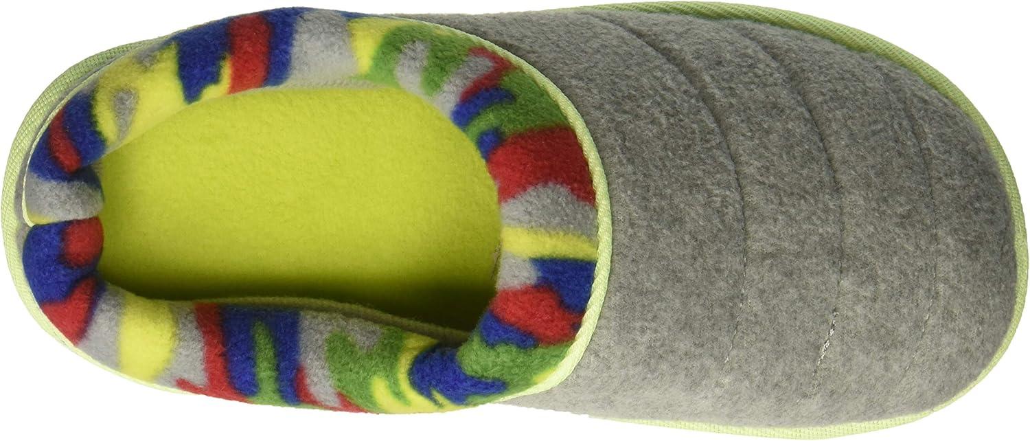imageDearfoams UnisexChild Df Boys Fleece Clog SlipperLight Heather Grey