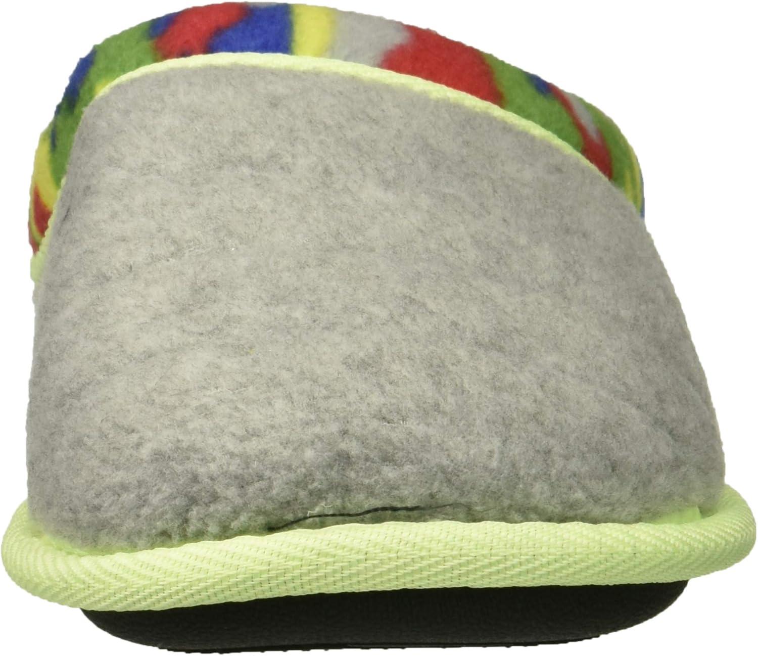 imageDearfoams UnisexChild Df Boys Fleece Clog SlipperLight Heather Grey