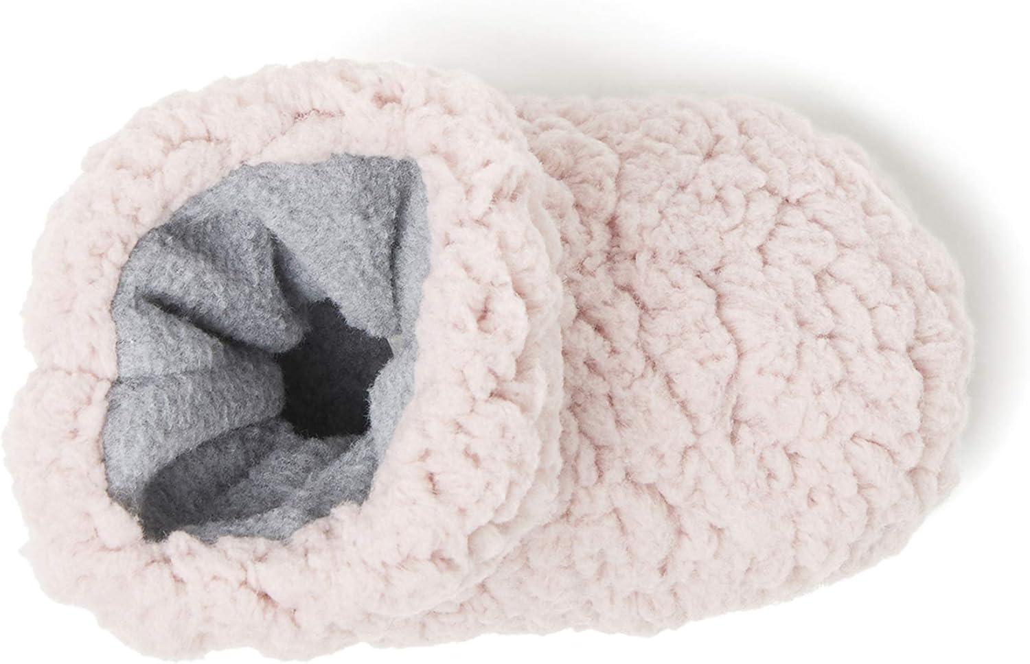 imageDearfoams UnisexChild Harley faux sherpa Bootie SlipperPale Mauve