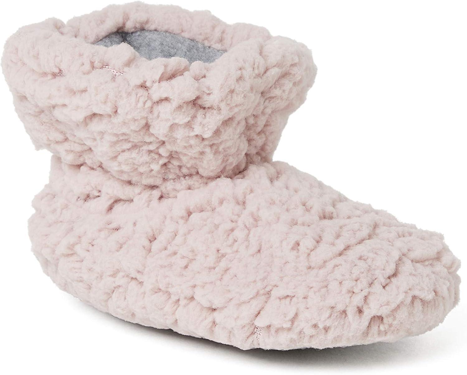 imageDearfoams UnisexChild Harley faux sherpa Bootie SlipperPale Mauve