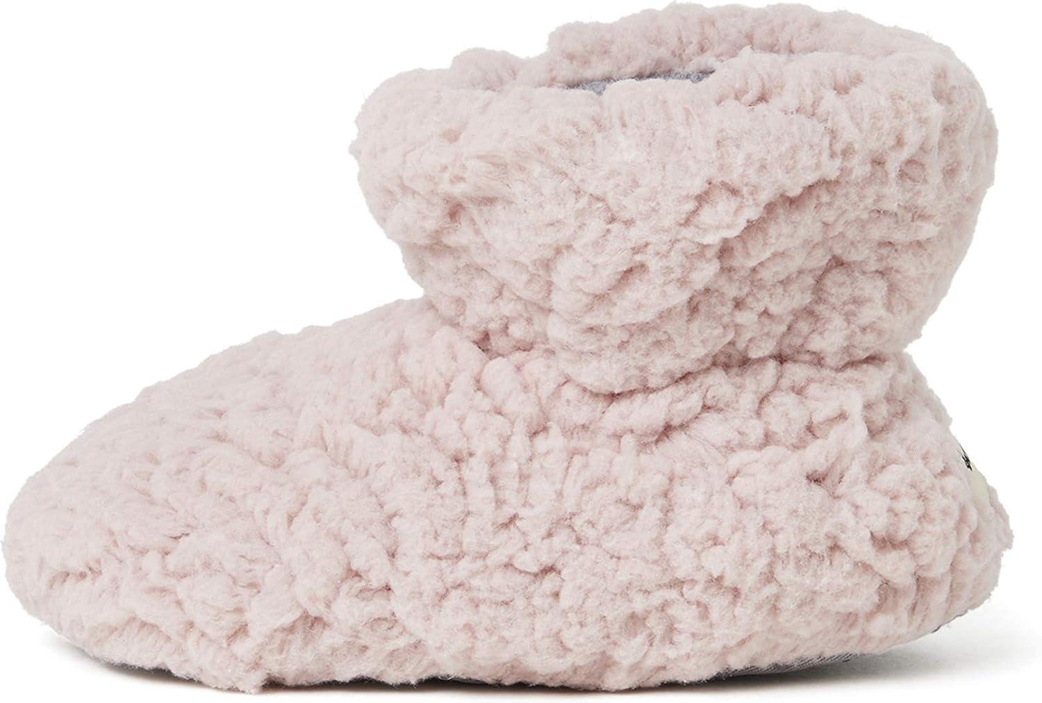 imageDearfoams UnisexChild Harley faux sherpa Bootie SlipperPale Mauve