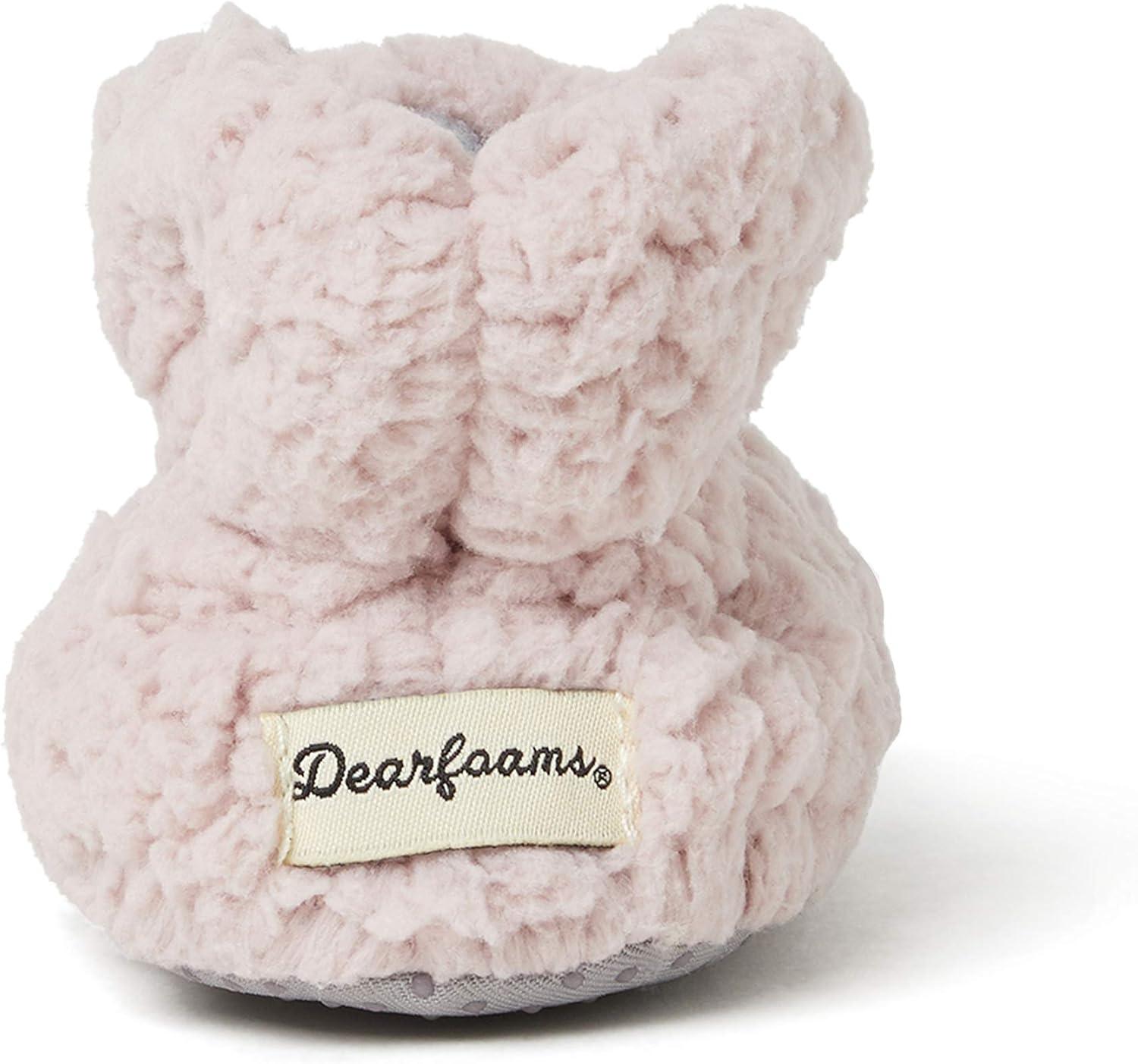 imageDearfoams UnisexChild Harley faux sherpa Bootie SlipperPale Mauve