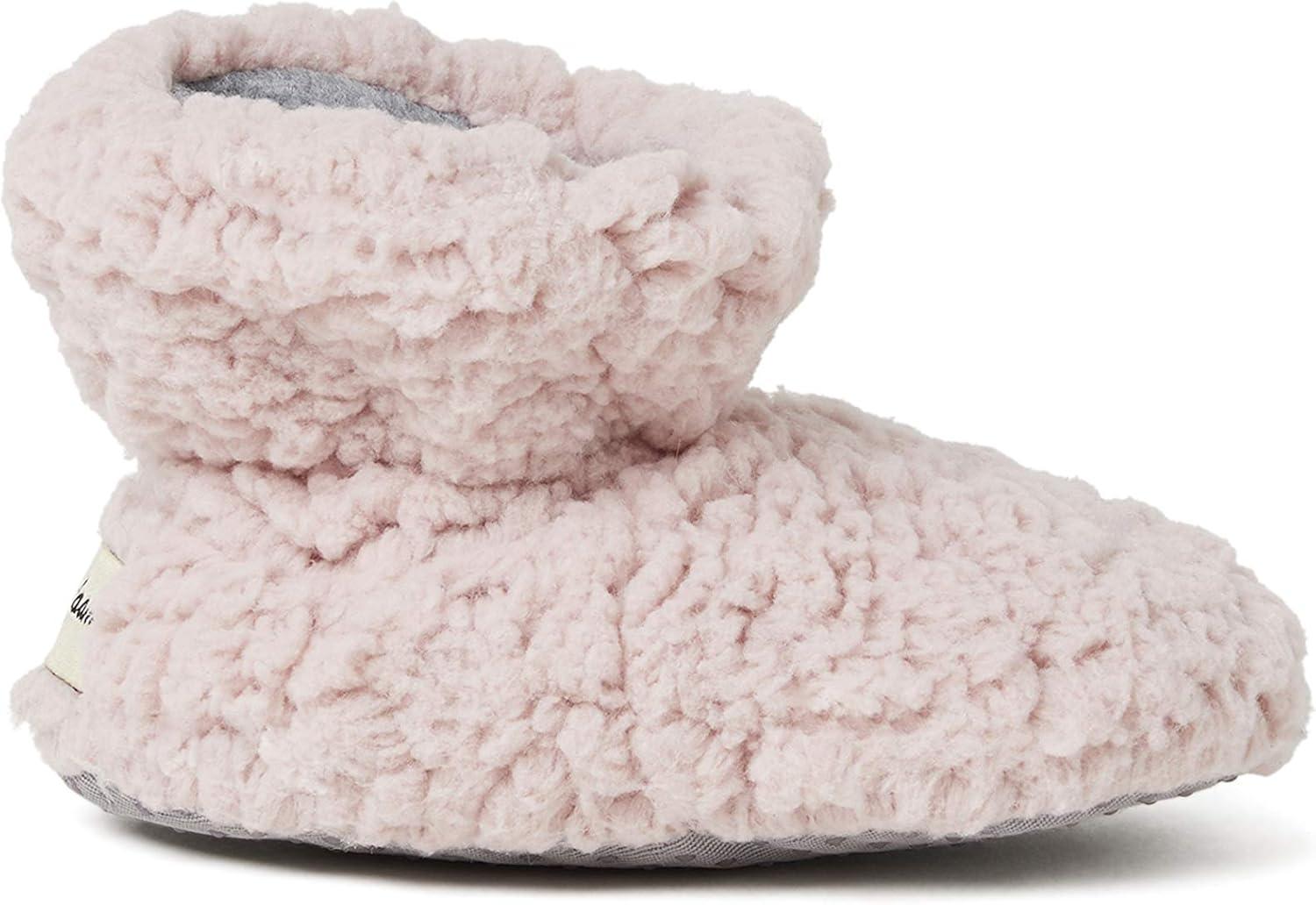 imageDearfoams UnisexChild Harley faux sherpa Bootie SlipperPale Mauve