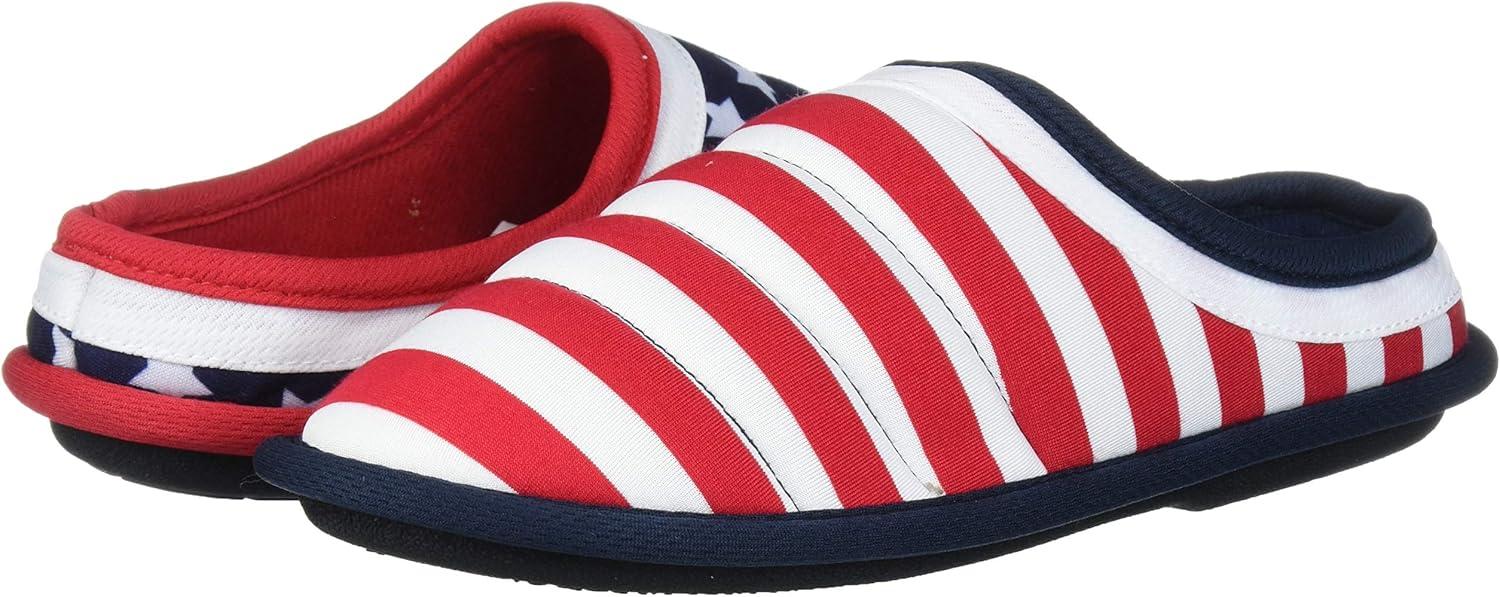 imageDearfoams UnisexChild Kids Toddlers Patriotic Americana Clog for 4th of July SlipperStars and Stripes